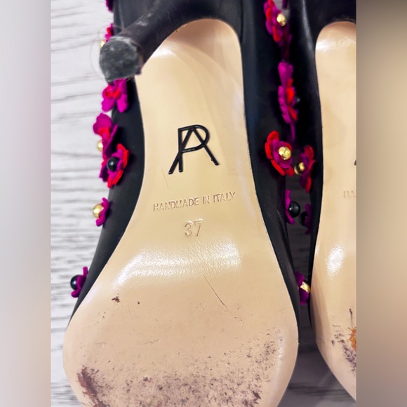 Paul Andrews’s Ordos Floral Pump In Black & Pink Size 7 - Picture 8 of 8